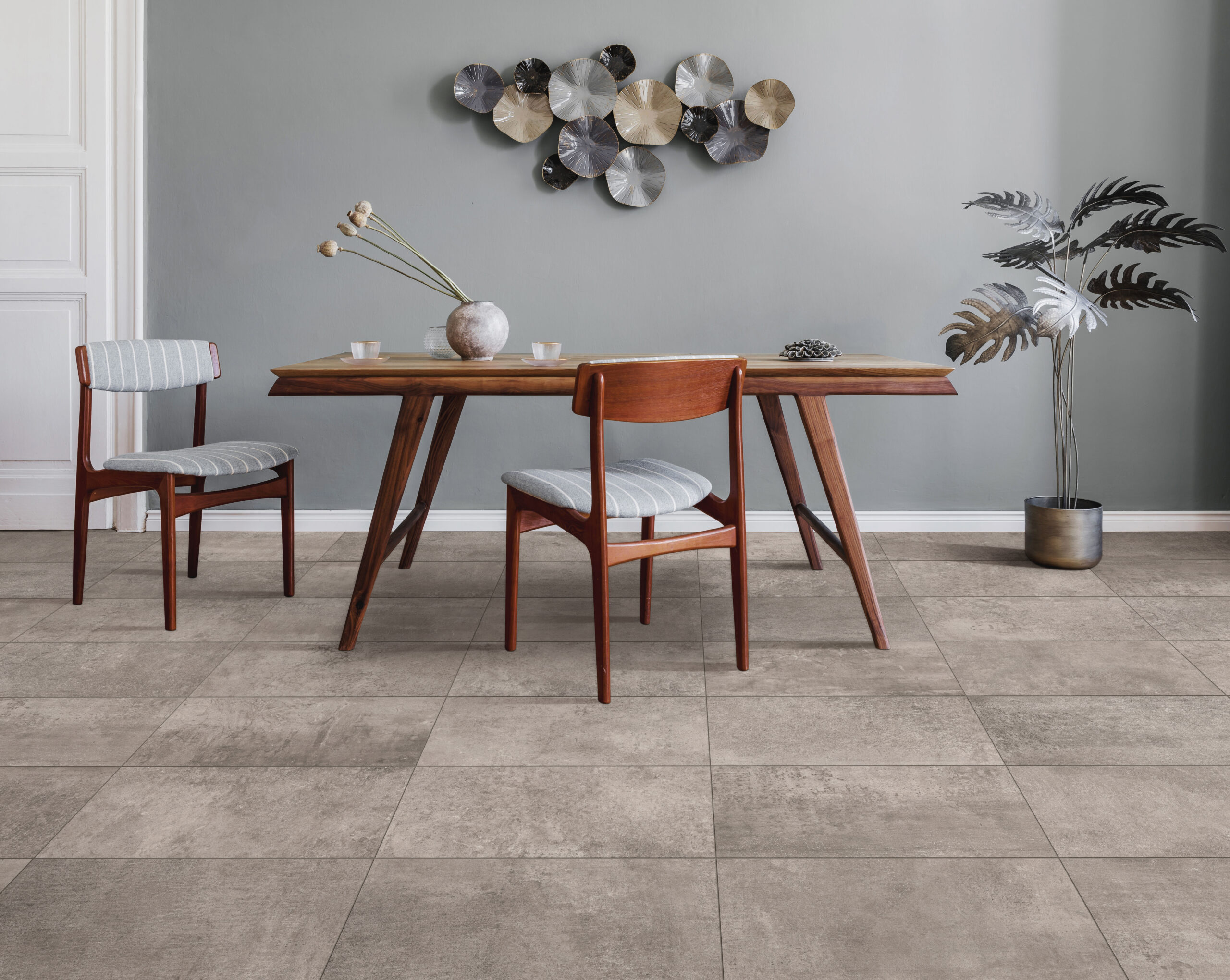 Bilbao Taupe tile in a completed living space